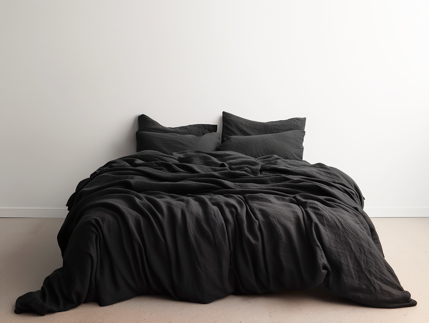 Black duvet cover