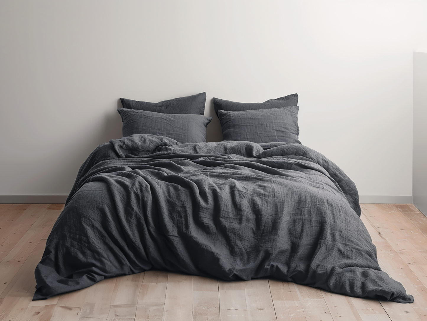 Housse de couette gris foncé