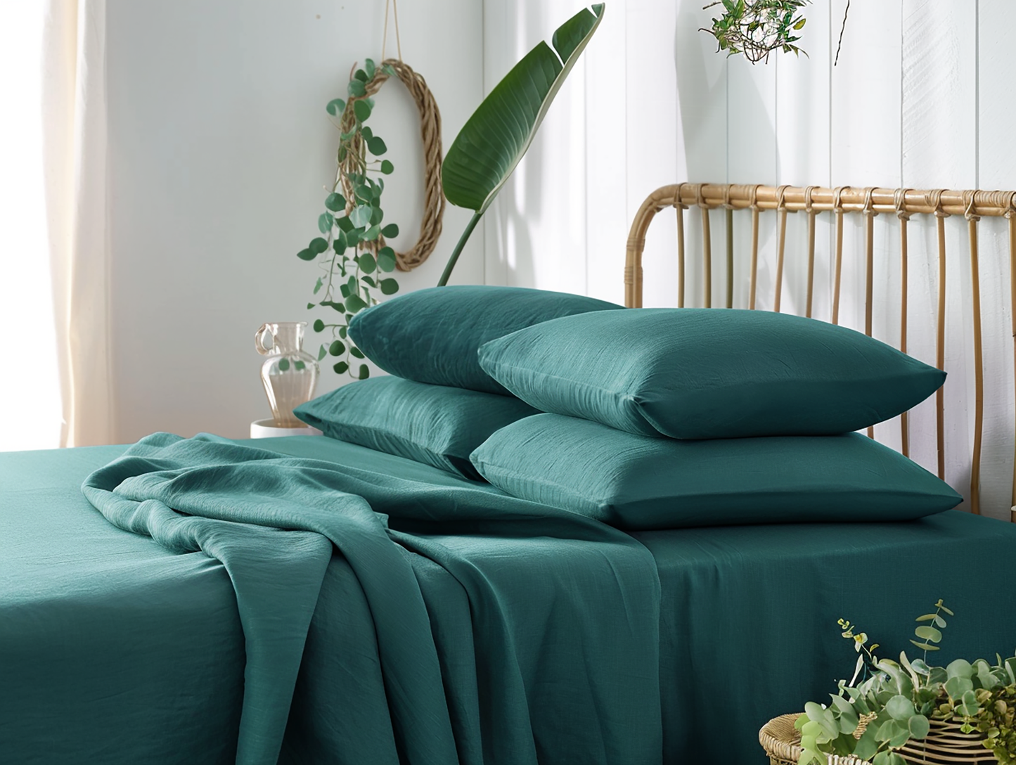 Ensemble de draps bleu sarcelle