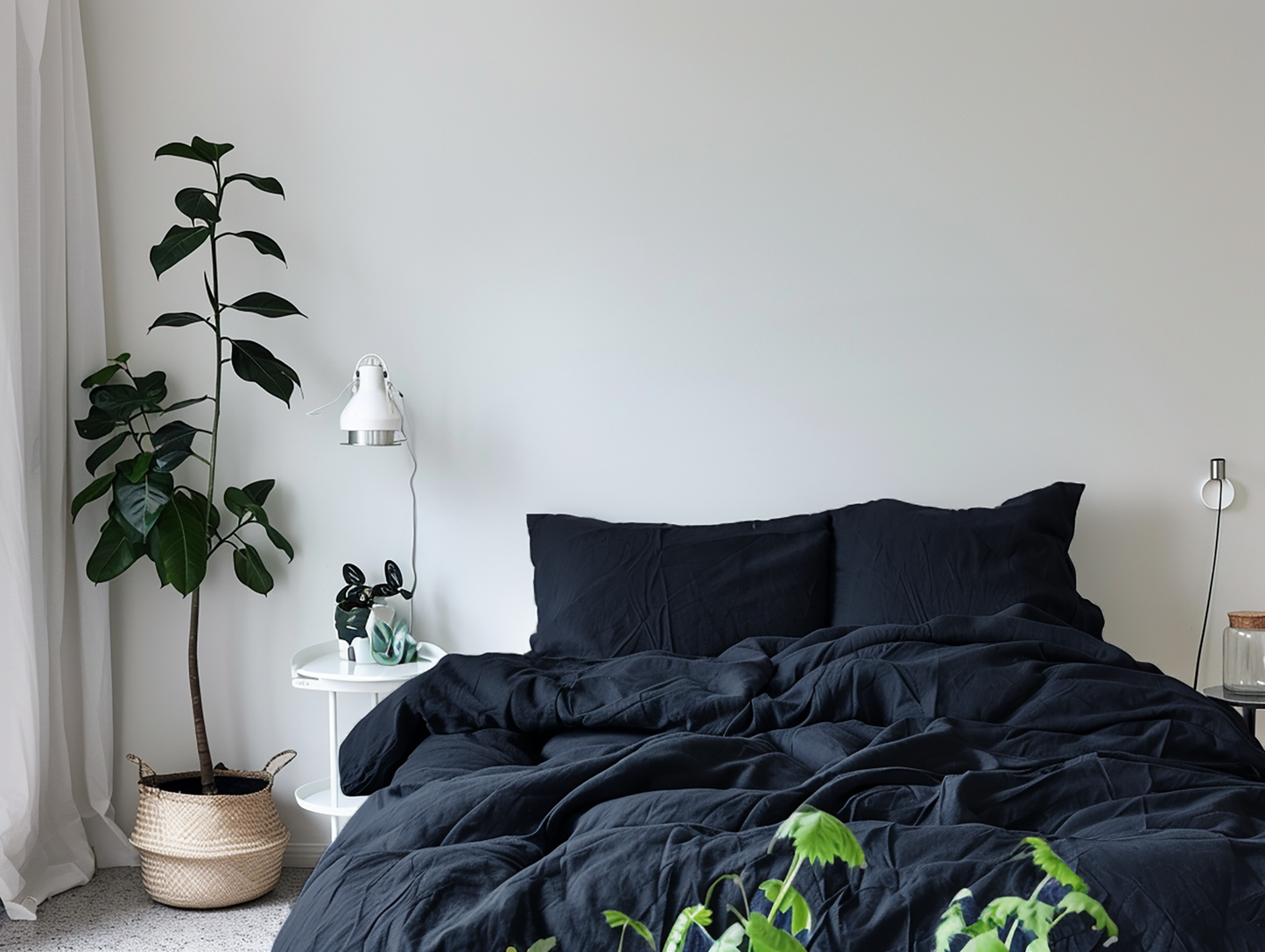 Housse de couette bleu marine