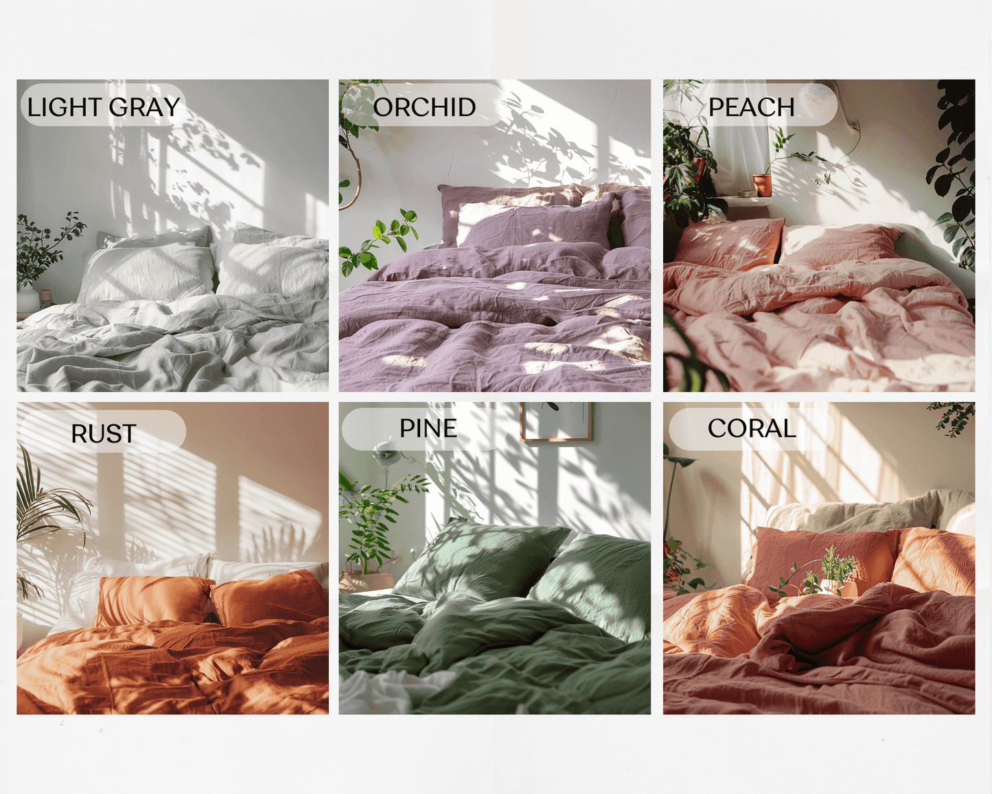 Curry linen duvet cover and 2 pillow covers