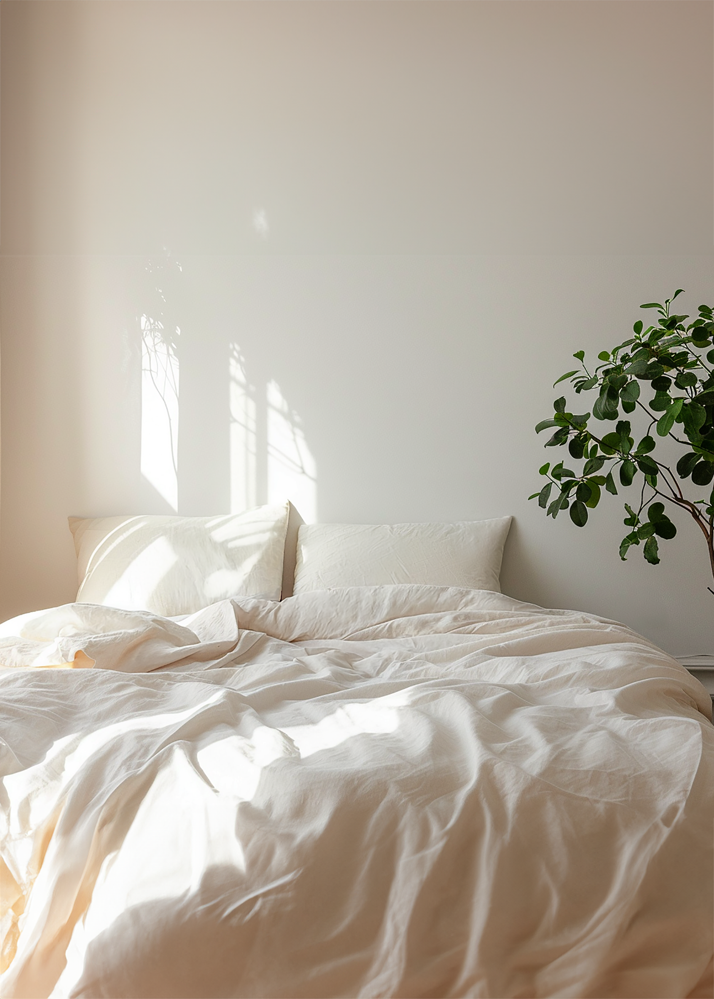 Cream coverlet