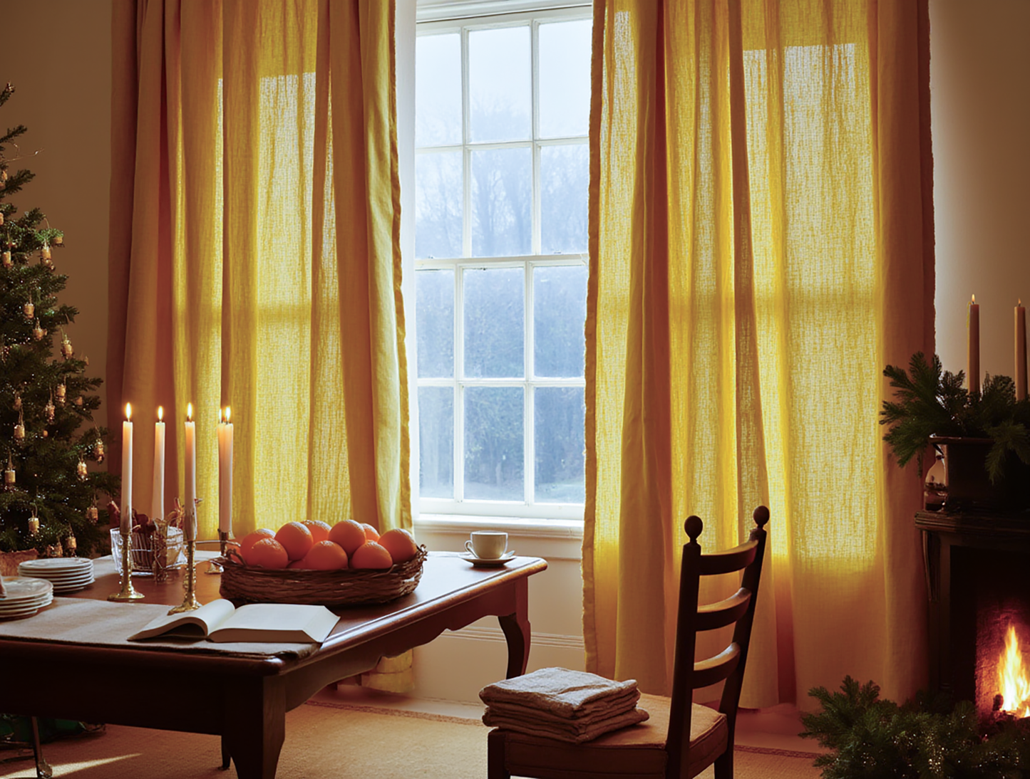 Rideaux occultants au curry de Noël