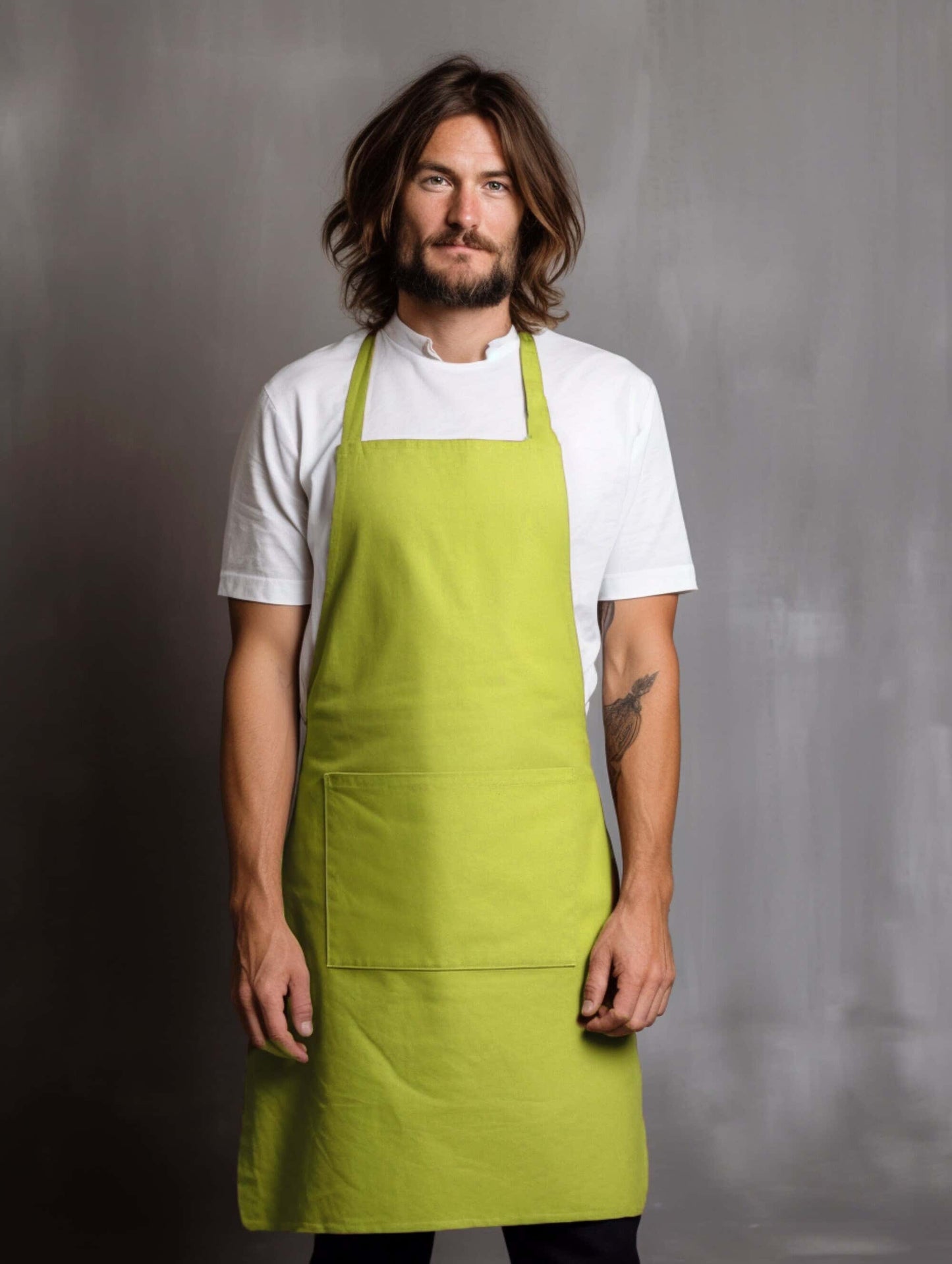 Black linen adjustable apron with belt Natural flax apron with large front pocket Unisex pure softened linen kitchen apron Custom sizes