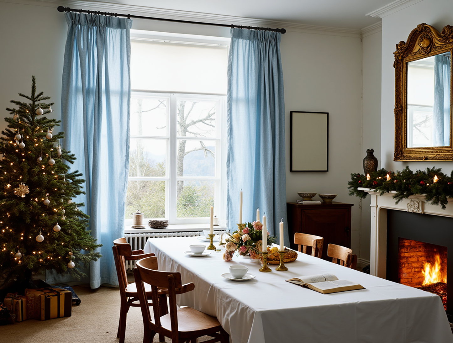 Christmas sky blackout curtains