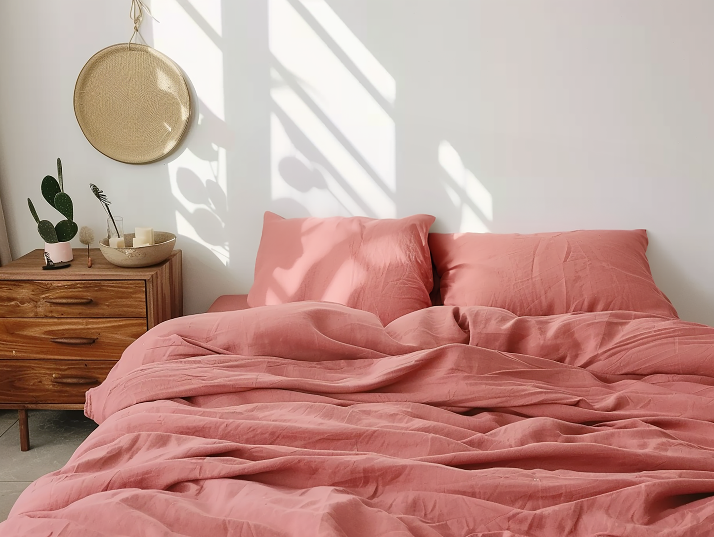 Coral duvet cover