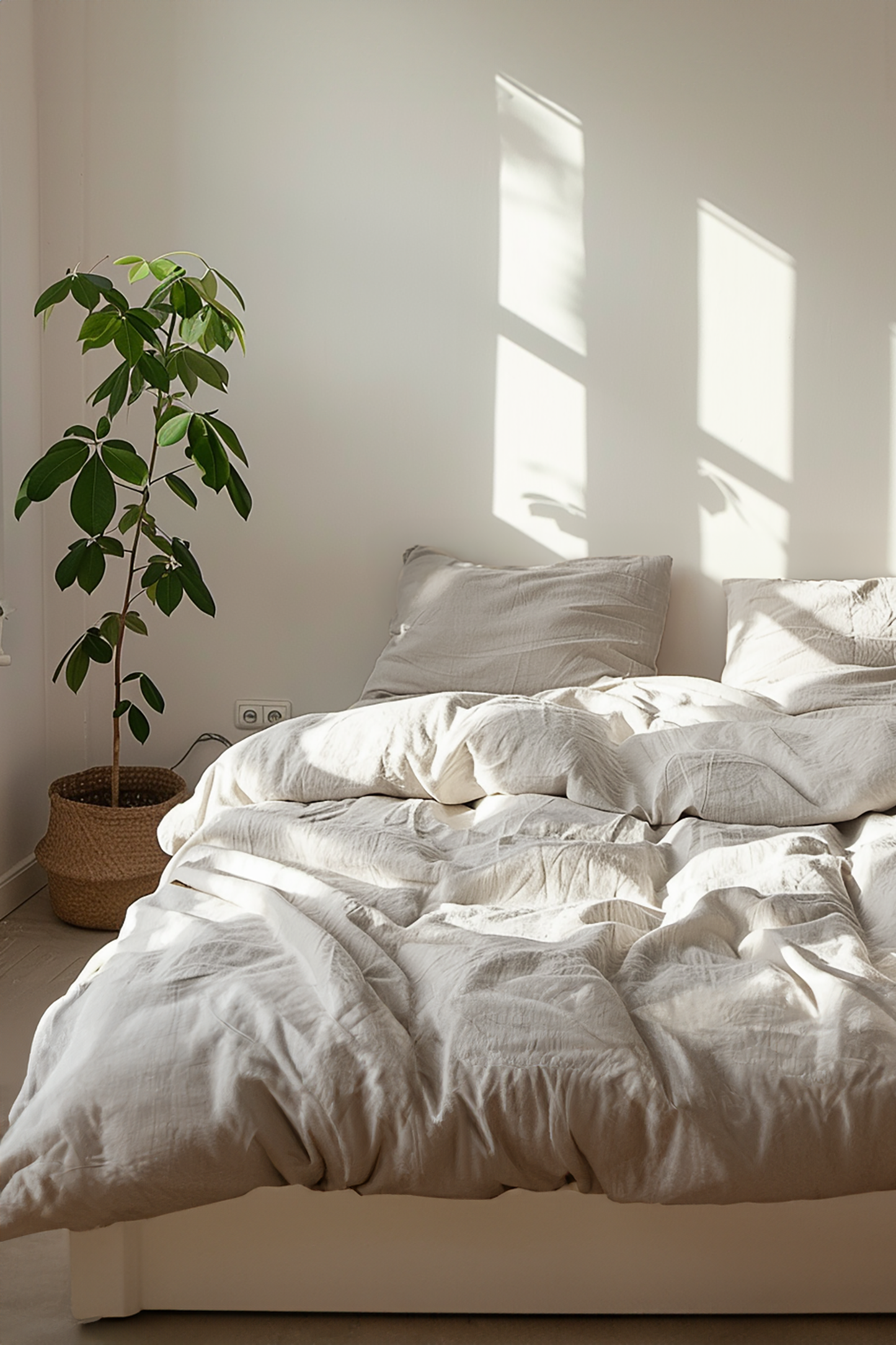 Natural linen pillowcase