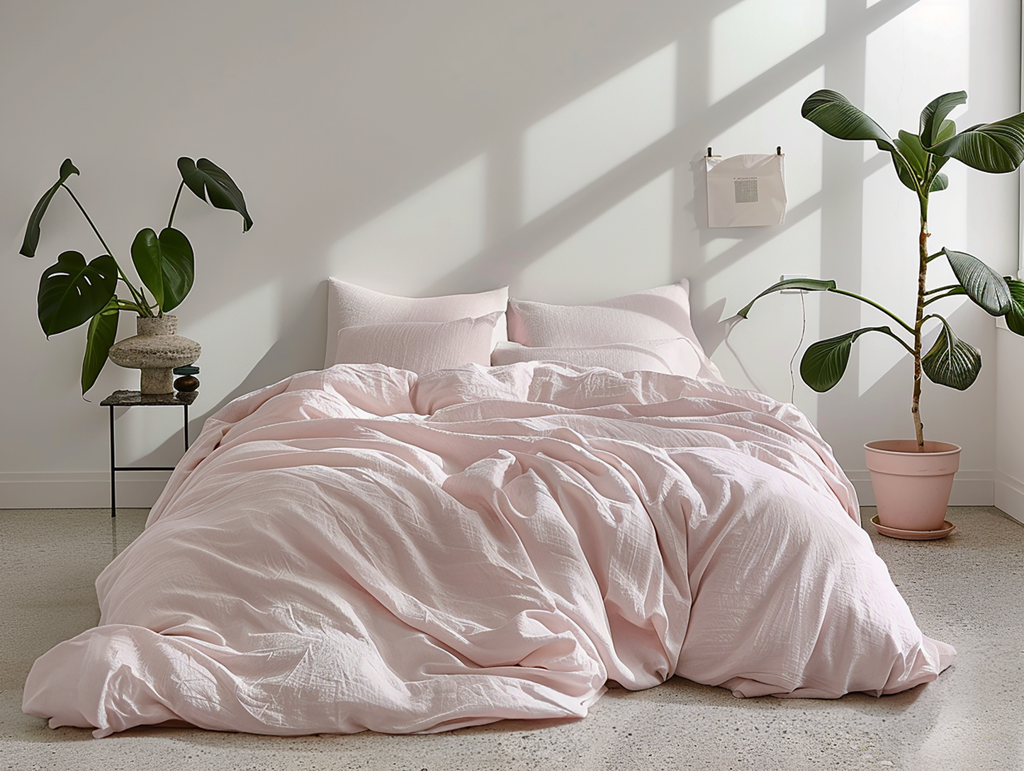 Pastellrosa Bettbezug