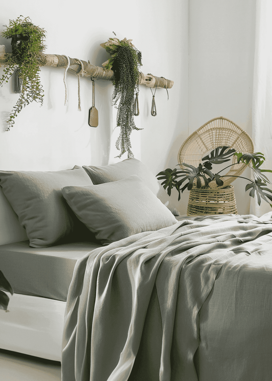 Sage fitted sheet