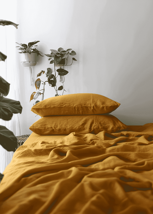 Ochre fitted sheet