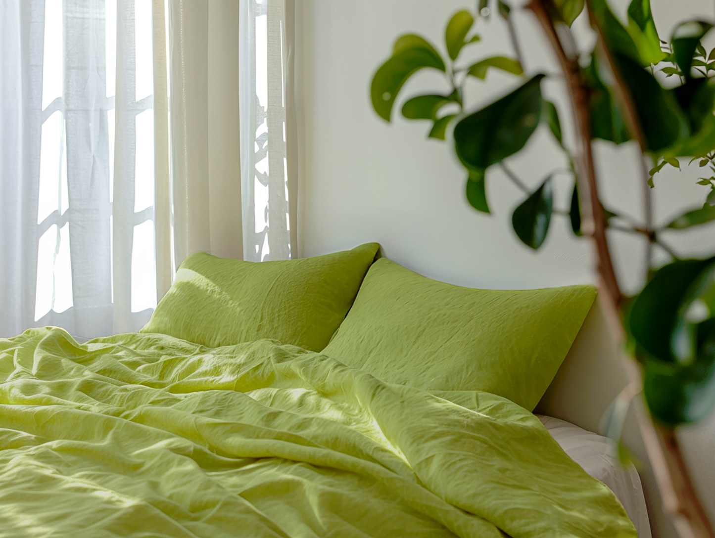 Chartreuse coverlet