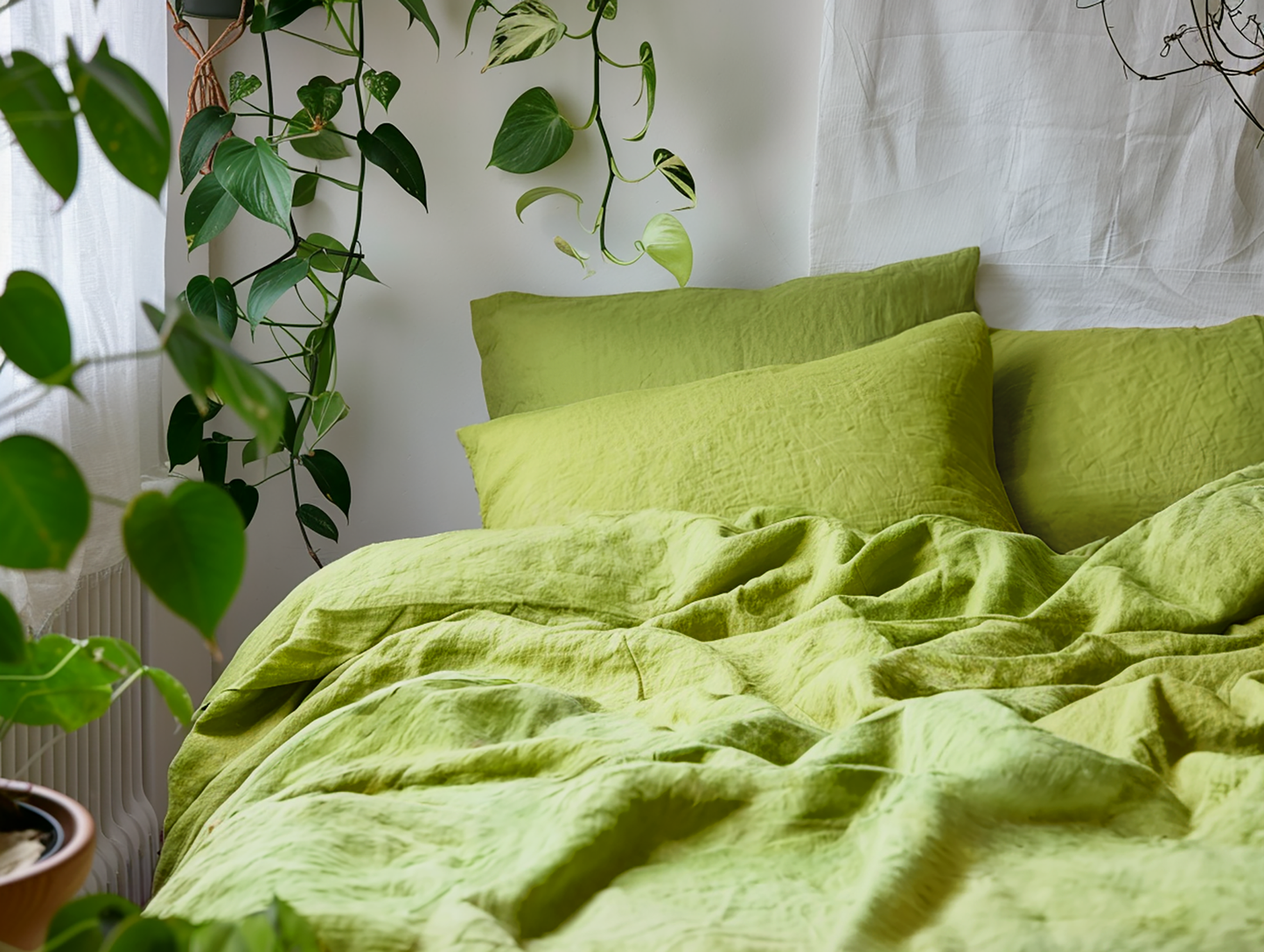 Chartreuse coverlet