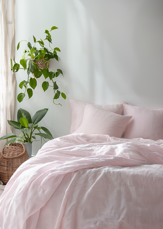 Light pink coverlet