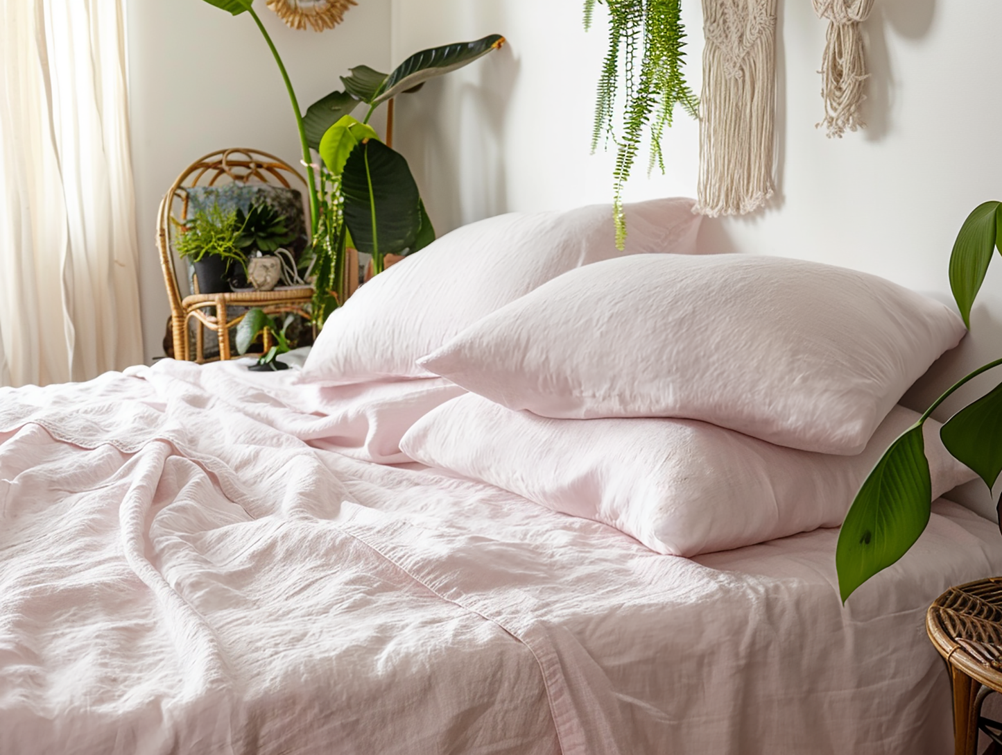 Light pink coverlet