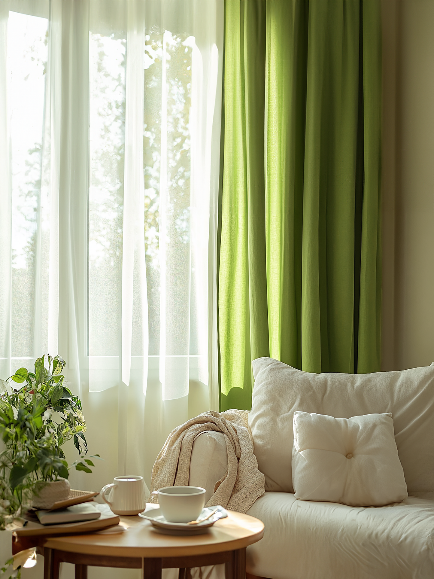 Chartreuse curtains