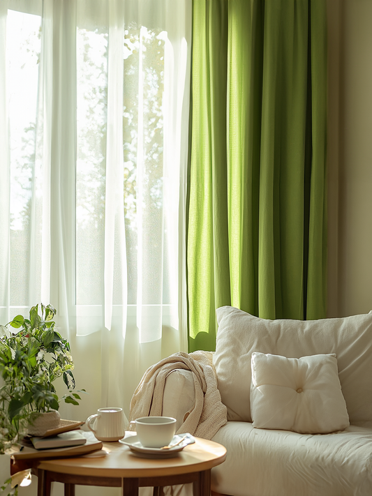 Chartreuse curtains