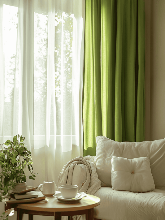 Chartreuse curtains