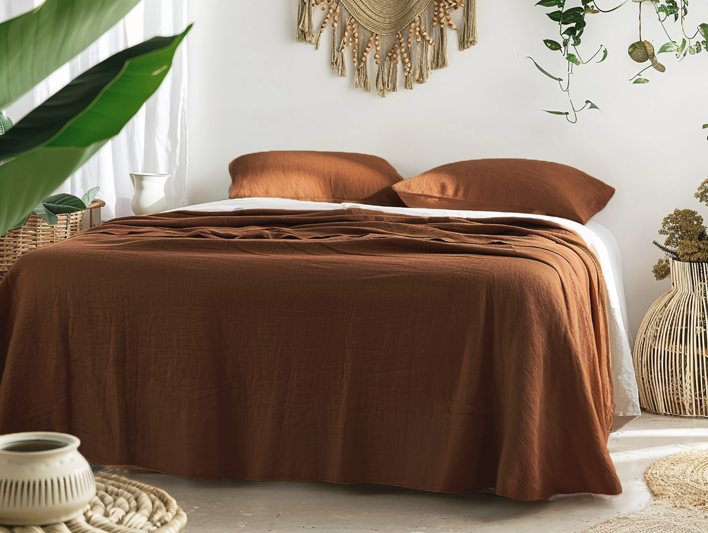 Cinnamon coverlet