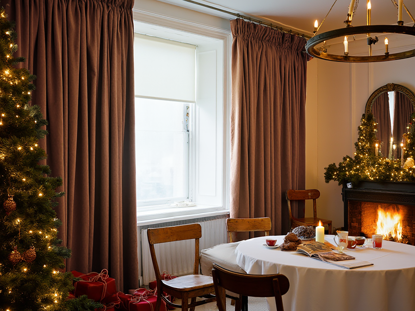 Christmas cinnamon curtains