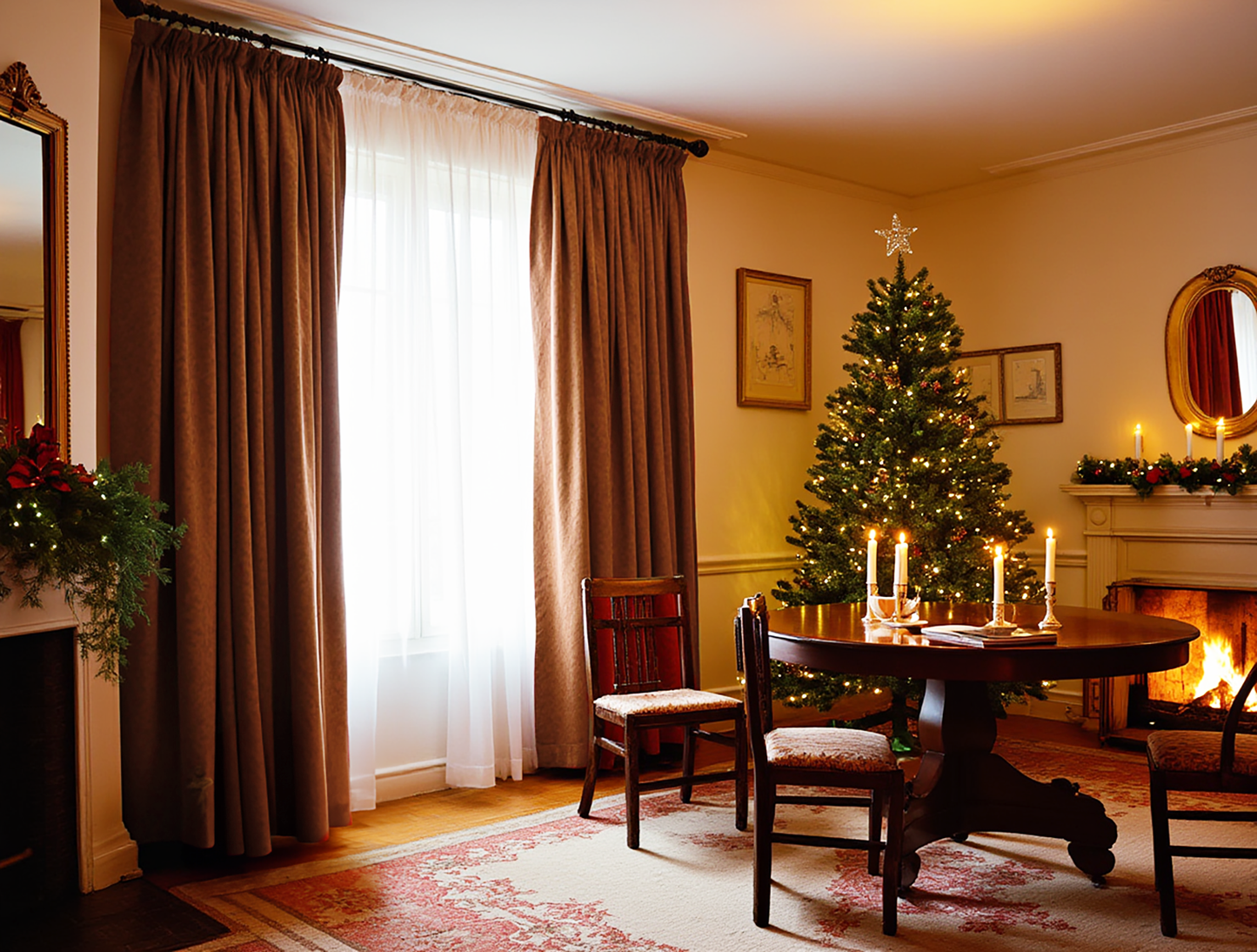 Christmas cinnamon curtains