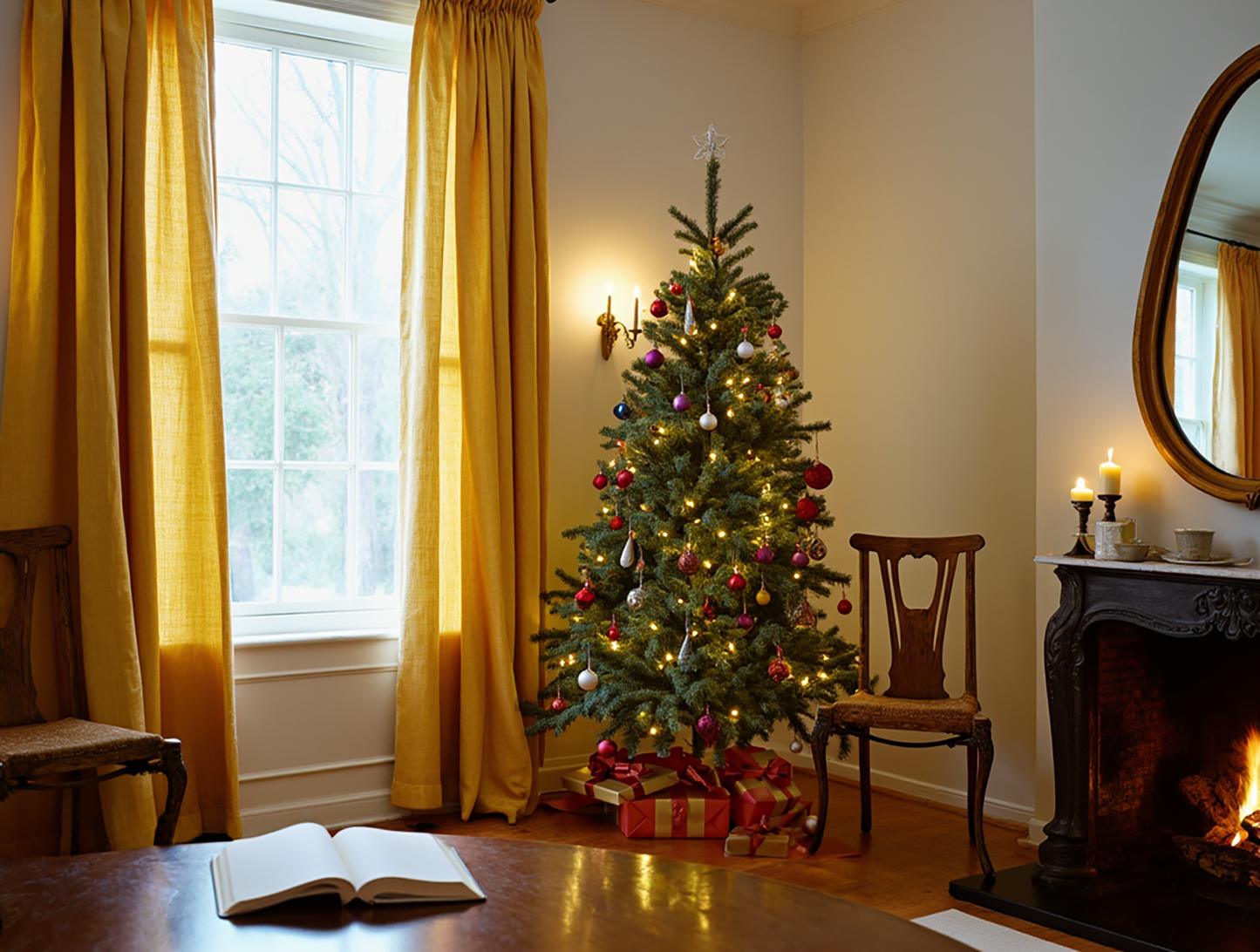 Christmas curry curtains