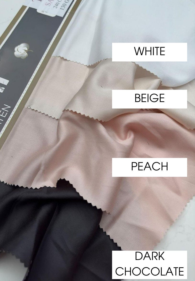 Peach satin fitted sheet Glossy sateen deep pocket Cooling soft silky bedding Natural cotton silk Full Queen King Twin Double Custom size