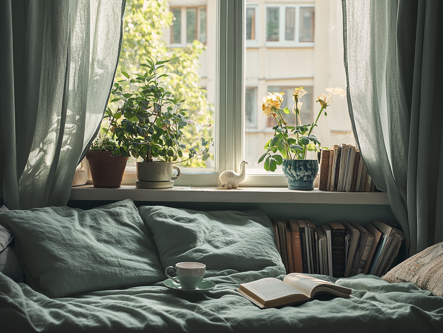 Sage curtains