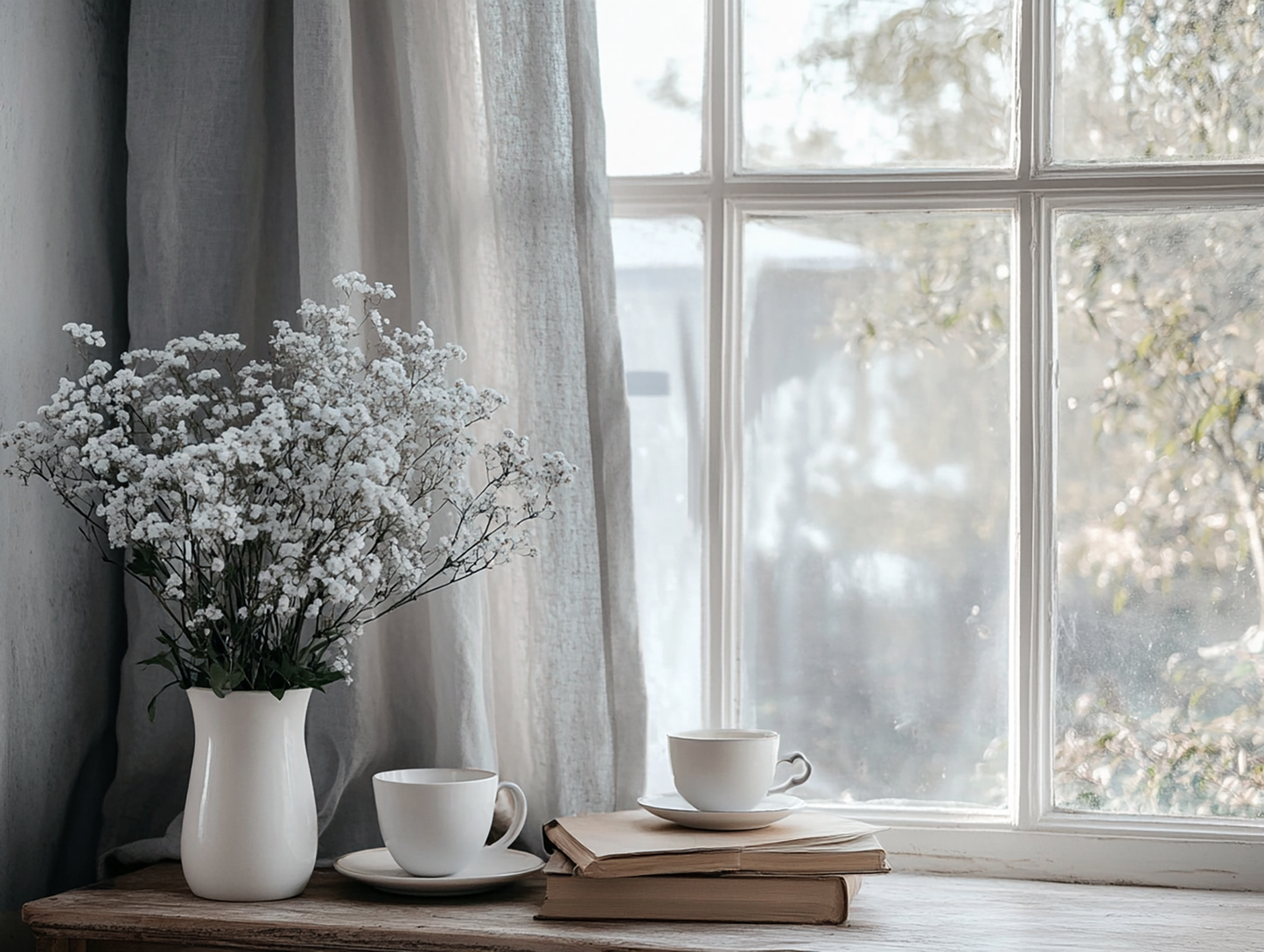 Light gray curtains