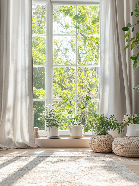 Light gray curtains