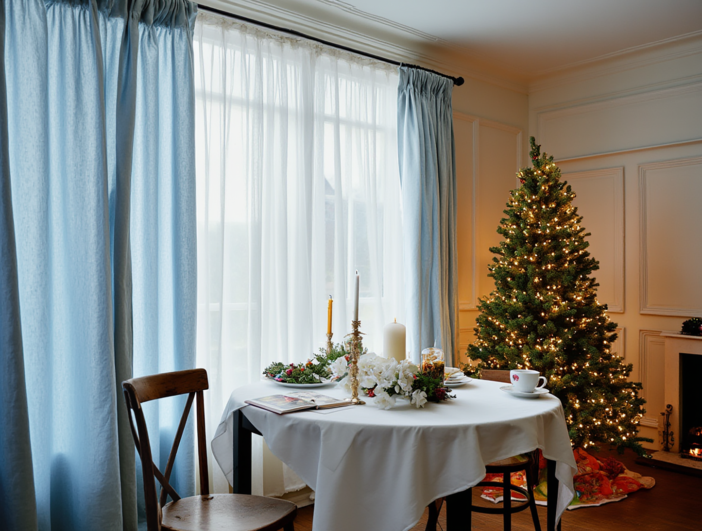 Christmas sky curtains